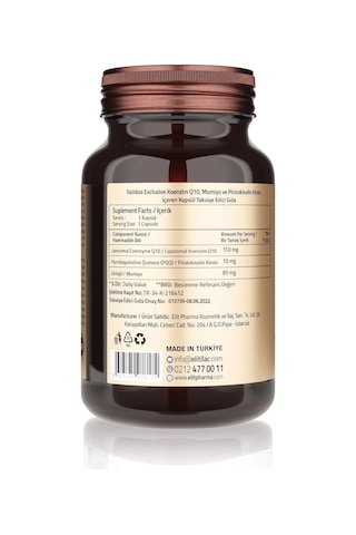 Validus Exclusive Liposomal Coenzyme Q10 + Pqq + Shilajit 30 Kapsül