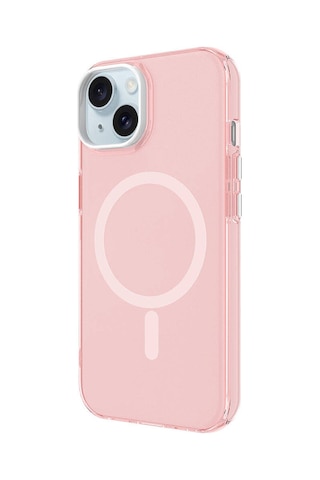 Apple Uyumlu iPhone 15 Kılıf Zore M-safe Şarj Özellikli Buzlu Transparan C-pro Sert Kapak Siyah