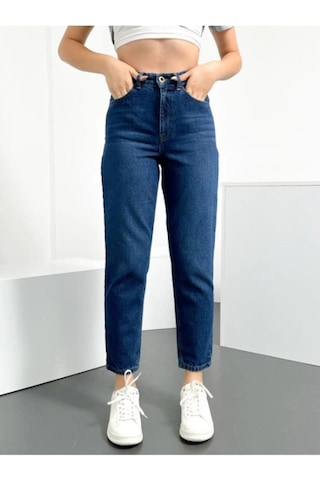 Ahmetkoccollection Kadın Mom Jean Pantolon Kot Rengi Kot Pantolon