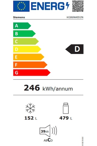 Siemens KG86NAID2N 631 LT No-Frost Kombi Tipi Buzdolabı
