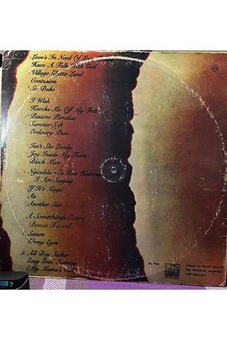 Stevie Wonder - Songs In The Key Of Life Tamla / Melodi Plak 2lp + 7" Ep - Turkey Press