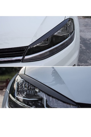 Volkswagen Golf 7-7.5 Uyumlu Far Kaşı İthal Parlak Siyah