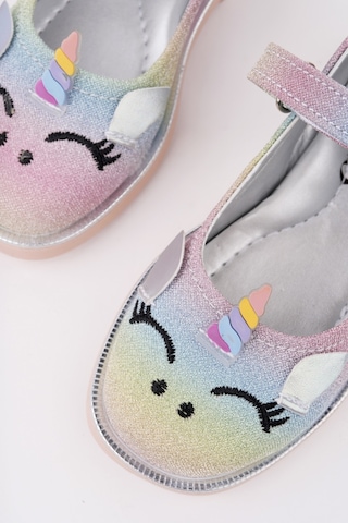 Muggo Paty Cırtlı Ve Simli Günlük Kız Çocuk Babet Lila