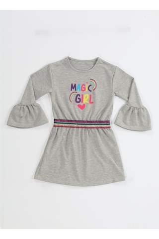Magic Girl Gri Örme Kız Elbise-gri Gri