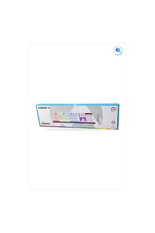 Kablolu Usb Oyuncu Klavye Mouse Seti Beyaz Rgb Işıklı Mekanik His Optik