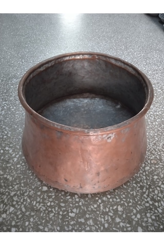 Eski Bakır Kazan Agız Çapı 21 CM  Derinlik 28 CM