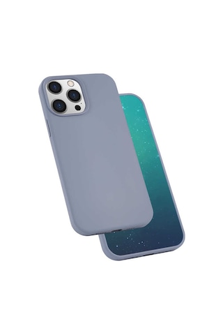 Apple Uyumlu iPhone 13 Pro Max Uyumlu Zore Silk Silikon-lila Lila -