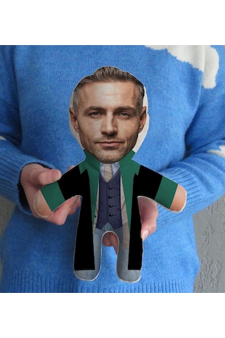 Bk Gift Hediye Kutusunda Kişiye Özel Fotoğraflı Erkek Hakim Tasarımlı Bebek Yastık, Arkadaşa Hediye, Sevgiliye Hediye, Doğum Günü Hediyesi