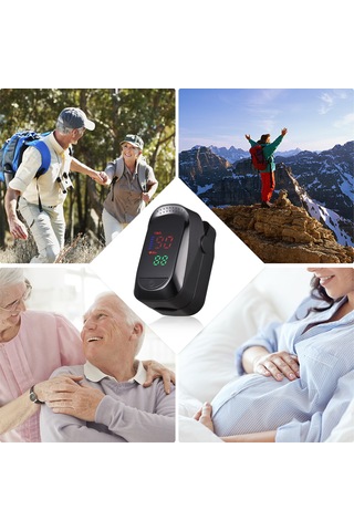 Qingmipy Portatif Parmak İçi Oksimetre, Spo2 Ve Nabız Ölçer, Çift Yönlü Ekran, 8sn Otomatik Kapatma, Askı İpili Pil Yok