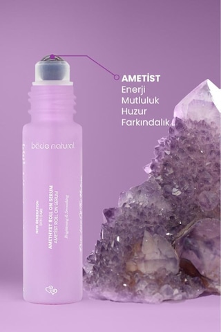 Bade Natural Ametist Roll On Anti Aging Yüz Masaj Serumu 10 ML