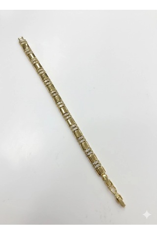 Zirkon Taşlı Pirinç Cm Bileklik 17+2 Cm - Kbl0401 Çok Renkli
