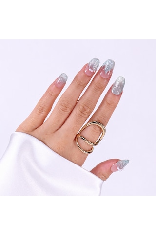 Takma Tırnak Mavi Nail Art Kısa Oval 10'lu Tekrar Kullanılabilir El Yapımı Protez Takma Tırnak Ekov-3514 M Takma Tırnak Mavi Nail Art Kısa Oval 10'lu Tekrar Kullanılabilir El Yapımı Protez Takma Tırnak Ekov-3514 M