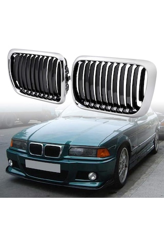 Bmw 3 Serisi E36 1997-1999 Krom Siyah Panjur Takımı Böbrek Seti Sıfır Kampanyalı 1