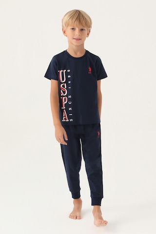 U.S. Polo Assn. Lisanslı Graphic Lacivert Erkek Çocuk Pijama Takımı 5274-43099 Lacivert