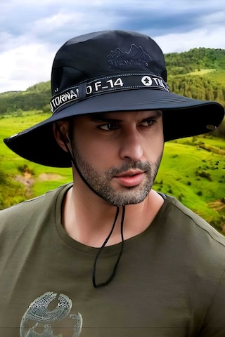 Tezzgelsin Unisex Yazlık Geniş Kenarlı Fileli Katlanabilir Safari Outdoor Plaj Şapkası Siyah