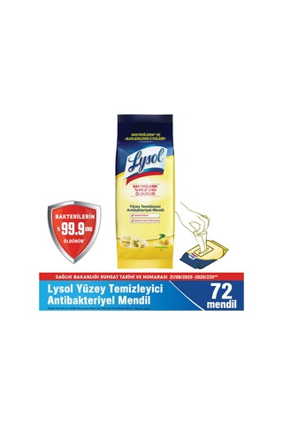 Lysol Dezenfektan Sprey Bahar Ferahlığı 400 ML + Antibakteriyel Islak Mendil 72’li