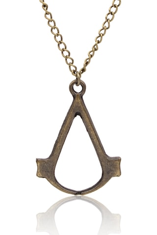 Assassin's Creed Kolye Oyuncu Kolyesi Antik Sarı Renk Klasik Zincirli Antik Sarı