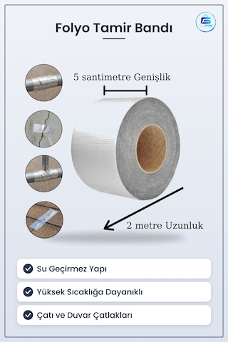 Yüksek Sıcaklu011fıa Dayanan Su Geçirmez Folyo Bant Çatı Duvar Ça