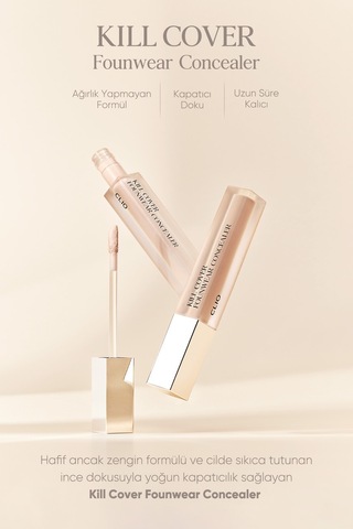 Yoğun Kapatıcılık Sağlayan Concealer Clio Kill Cover Founwear Concealer 3 Linen