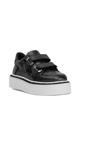 Ayakkabı Fuarı Elit Dk34119 Kadın Hakiki Deri Klasik Sneaker Antrasit