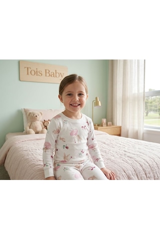 Tois Baby Kız Çocuk Pijama Takımı Beyaz