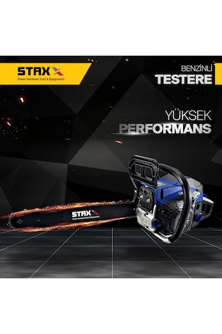Staxx Power Çift Egzoz Benzinli Ağaç Motorlu Testere 58cc 4.3hp