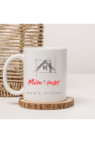 Mimarlara Özel Tasarım Kupa Bardak Kişiye Özel Hediyelik Beyaz