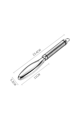 Sn-29726 Profesyonel Paslanmaz Çelik Balık Pulu Kazıyıcı Ve Çok Amaçlı Sebze Oyacağı 230mm
