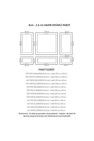 Diecor Boyanabilir Dekoratif Özel Hazır Kesim 4 Cm Ve 2.5 Cm Duvar Çıtası Bej 4 Cm Model:xa267