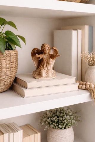 Melek Figürlü Dekoratif Biblo 10,5 Cm Mini Şık Ev & Vitrin Süsü Anlamlı Hediye