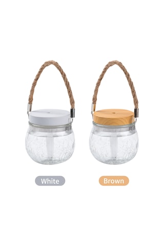 Monyee Ev Masaüstü Cam Nemlendirici, Usb Beslemeli, Renkli Led Işık, Sessiz Nano Sprey Teknolojisi, 400ml, Beyaz