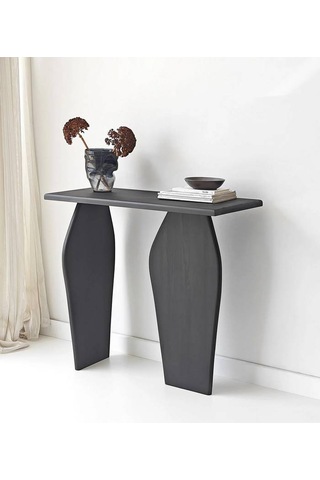 Arya Masif Ağaç Dresuar 100 Cm Siyah