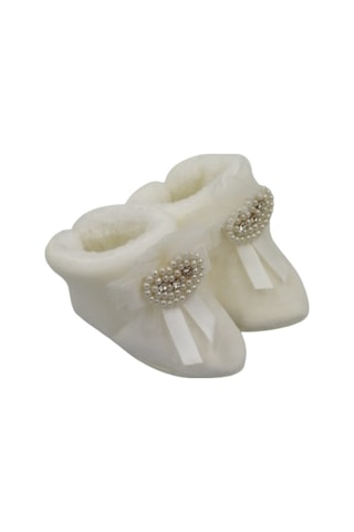Pamily Baby Bebe Pelüş Patik-0-6 ay-Krem (505417924) Krem