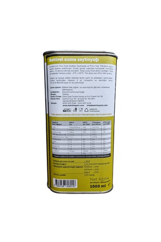 Katırlı Köyü Natürel Sızma Zeytinyağı 1 Litre - Soğuk Sıkım