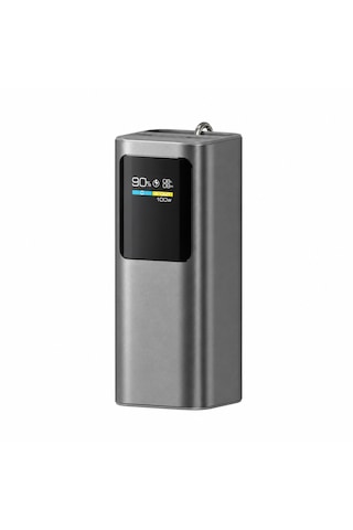 100w Ultra Hızlı Şarj Powerbank 20000 Mah Pd 3.0 Tft Ekranlı Dahili Type-c Kablolu Gri