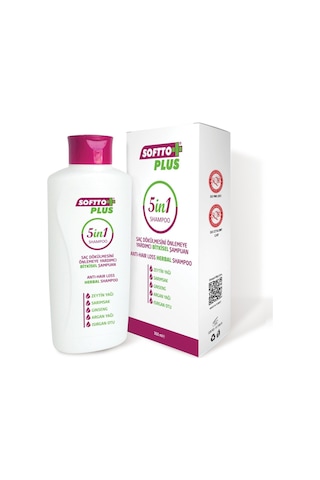 Softto Plus 5 in 1 Saç Dökülmesini Önlemeye Karşı Bitkisel Şampuan 360 ML Softto Plus 5 in 1 Saç Dökülmesini Önlemeye Karşı Bitkisel Şampuan 360 ML