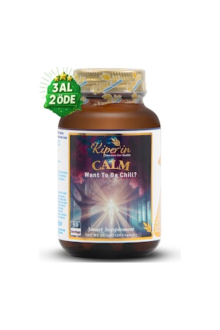 Kiperin Calm ''relax'' Passiflora, Safran, 5-htp, Valerian, ... 9 İçerik 30 Günlük Akıllı Gıda Takviyesi