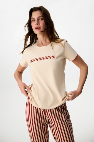 Penti Pastel Bej Ent Buongiorno Pamuklu Kapri Pijama Takımı