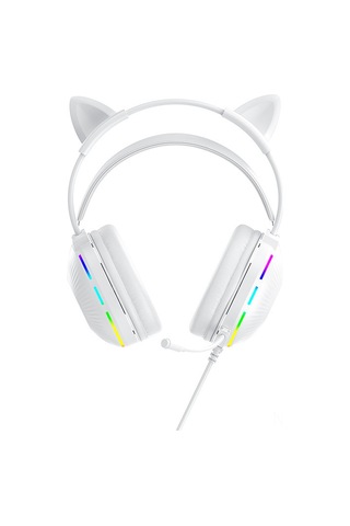 Teltree Rgb Işık Efektli 7.1 Sanal Surround Sesli Oyun Kulaklığı - Gürültü Önleyici Mikrofonlu Kedi Kulak Tasarımı