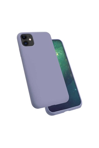 Apple Uyumlu iPhone 11 Pro Max Kılıf Zore Silk Silikon Lila