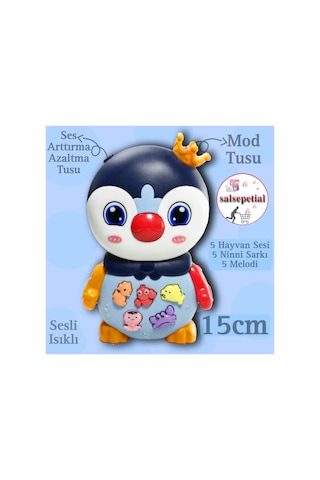 Işıklı Ve Müzikli Penguen Bebek Piyanosu Müzikli Eğitici Oyuncak 15cm