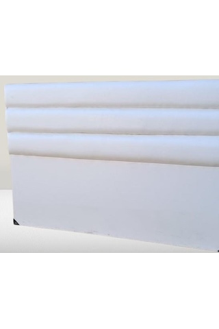 Başlık Dk Çift Kişilik 150'lık Model Suni Deri Beyaz Kumaş Dolgun Dilimli El Yapım