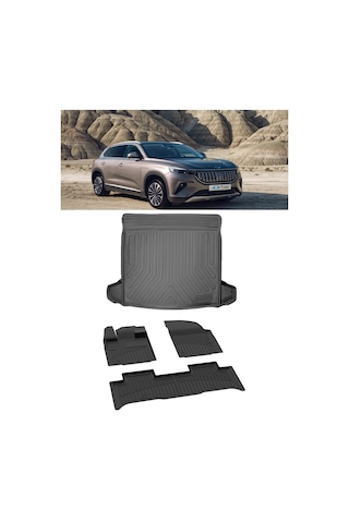 Sahler Togg T10x 2023 Ve Sonrası 4.5d Premıum Paspas 3d Rizline Bagaj Havuzu Set