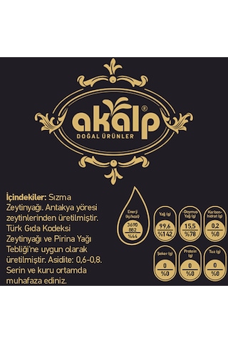 Akalp Çiftliği Soğuk Sıkım Sızma Zeytinyağı 500 ML