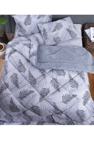 Çift Kişilik Welsoft Desenli Yorgan 195x215 & 2 Adet Yastık Kılıf