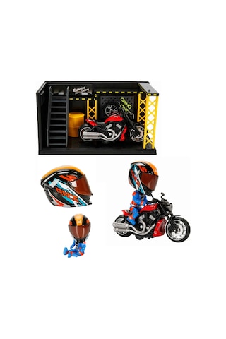 1:12 Sesli Ve Işıklı Harley Wolverine Die Cast Çek Bırak Motosiklet Ve Tamir Atölyesi Seti Çok Renkli
