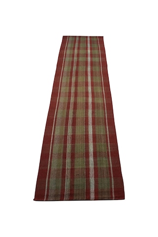 Kilim Antik El Dokuma Ekoseli Sivas Şal Perde Yün Yolluk Kilimi 0156 - Yeni - Çok Renkli