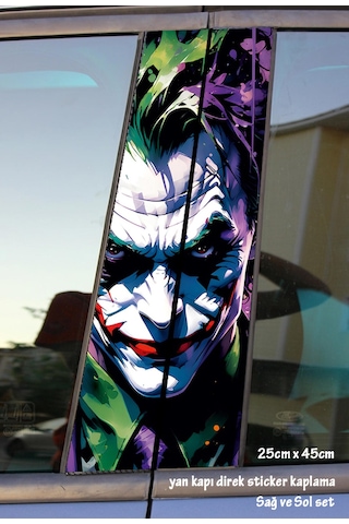 Joker Sticker Yan Kapı Direk Kaplama 2li Sol Sağ Takım Yapıştırma Joker Sticker Yan Kapı Direk Kaplama 2li Sol Sağ Takım Yapıştırma
