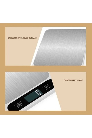 Ulzyvf Createtech Terazisi Terazileri Tartı Pişirme Mutfak Mini Küçük Gıda Elektronik Dijital 22lb/10kg - Gc Beyaz Beyaz