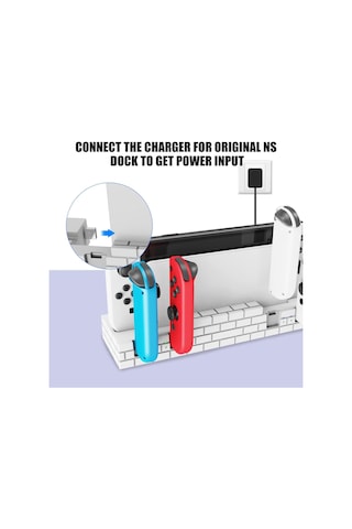 Sw488 Nintendo Oyun Kartları Depolama Hızlı Şarj Dock İstasyonu Siyah